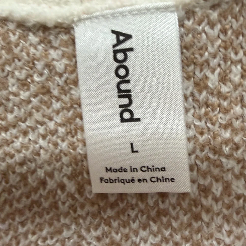 Abound‎ Cream and Brown Knit Sweater Vest